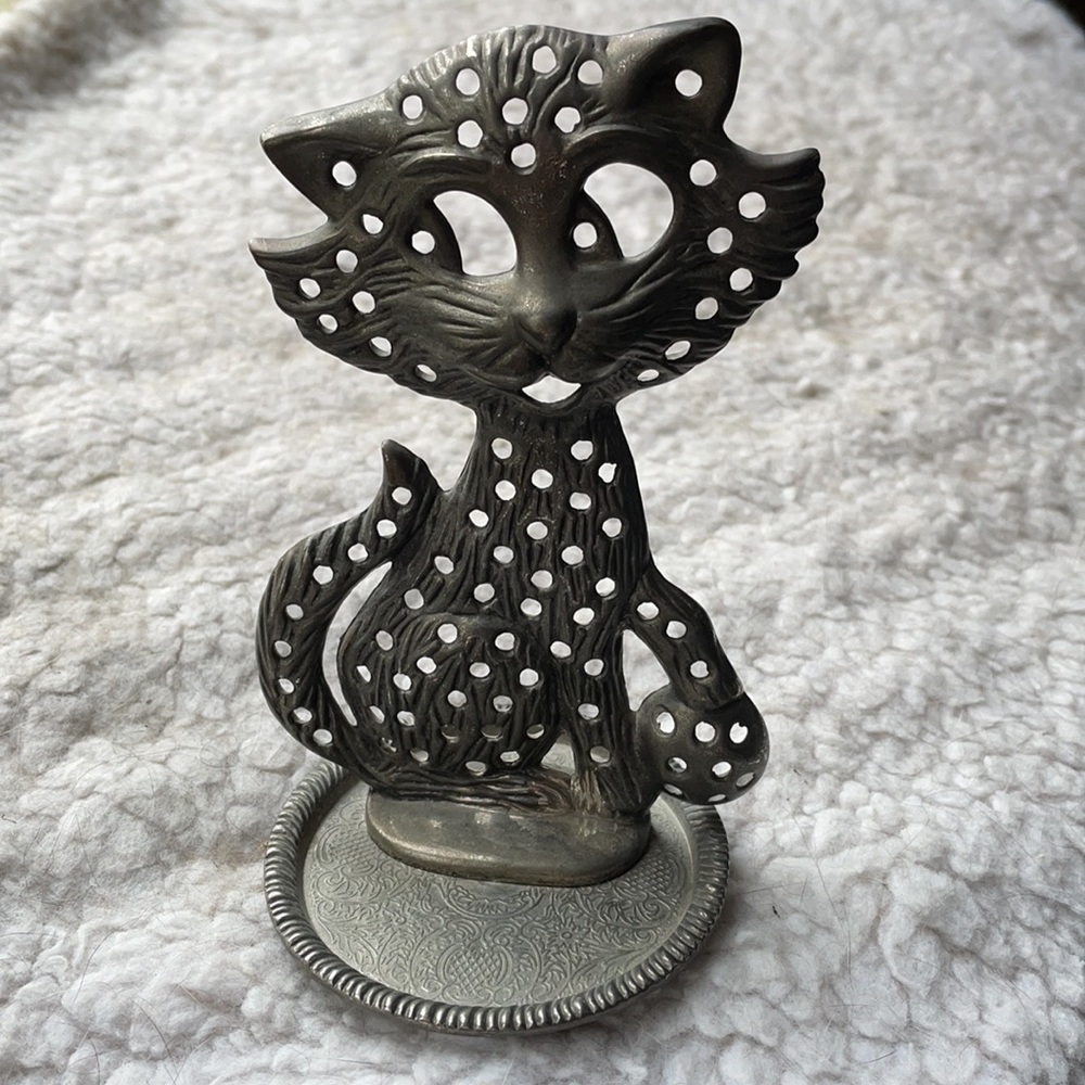 VINTAGE KITTY EARRING HOLDER - Picture 1 of 3